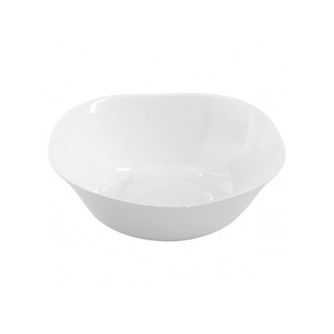 Kit 4 Saladeiras Tigelas 20cm Branca 1 Litro Opalina De Vidro