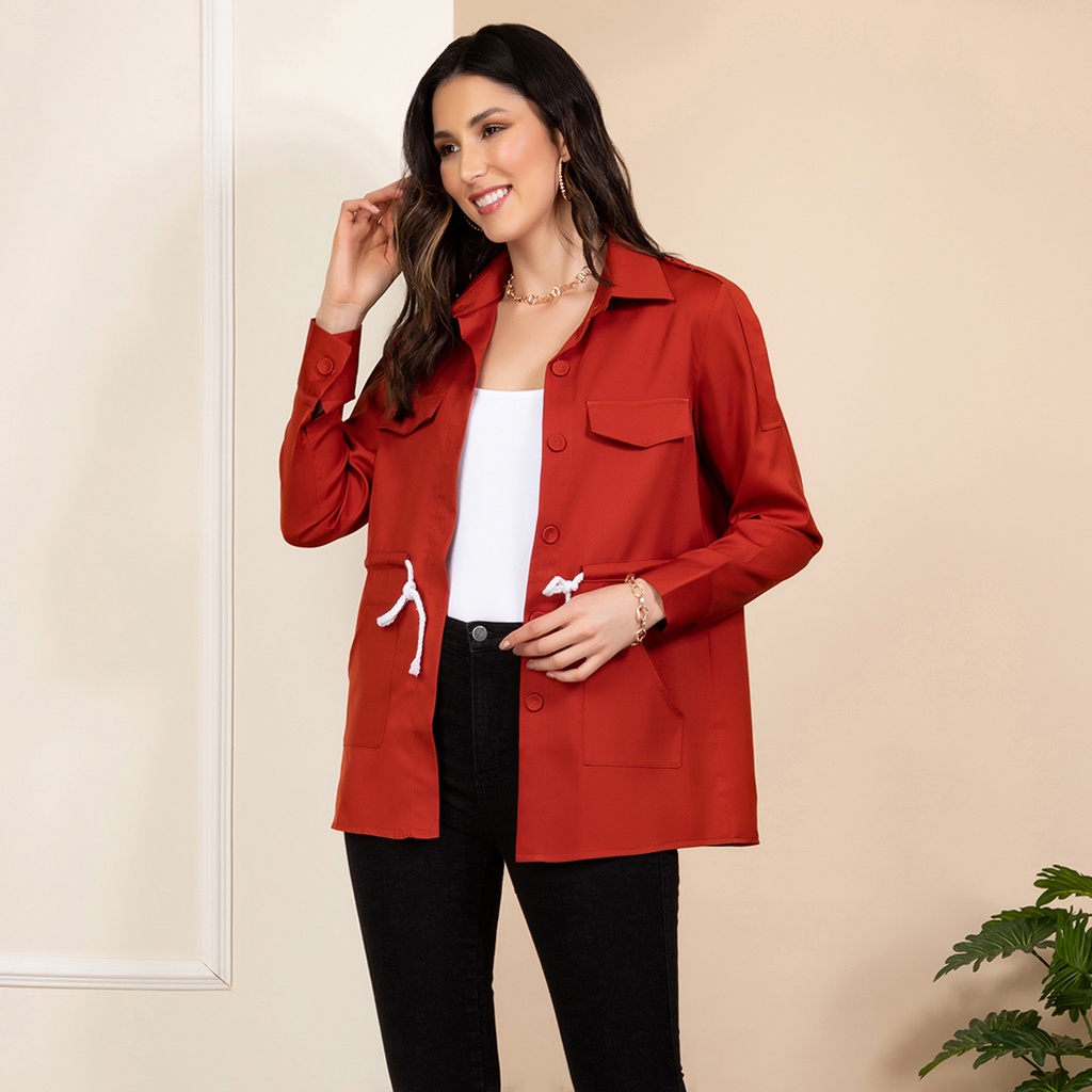 Jaqueta Feminina Parka Sobretudo Sarja Sc Shopee Brasil