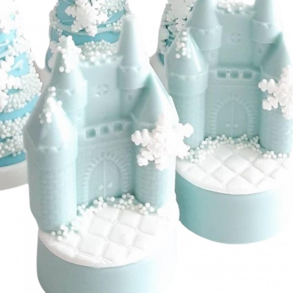 Molde De Silicone Castelo Frozen Gde Molde Para Confeitaria Molde Para Biscuit 643 em Oferta na Shopee