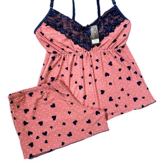 Baby Doll Liganete Estampada Conforto Pijama Feminino Roupa De Dormir Verão