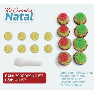 Kit Carimbo NATAL Para Brigadeiro Marcador Blue Star Desenho Para Docinho Massa Chocolate Doce E Confeitaria em Oferta na Shopee