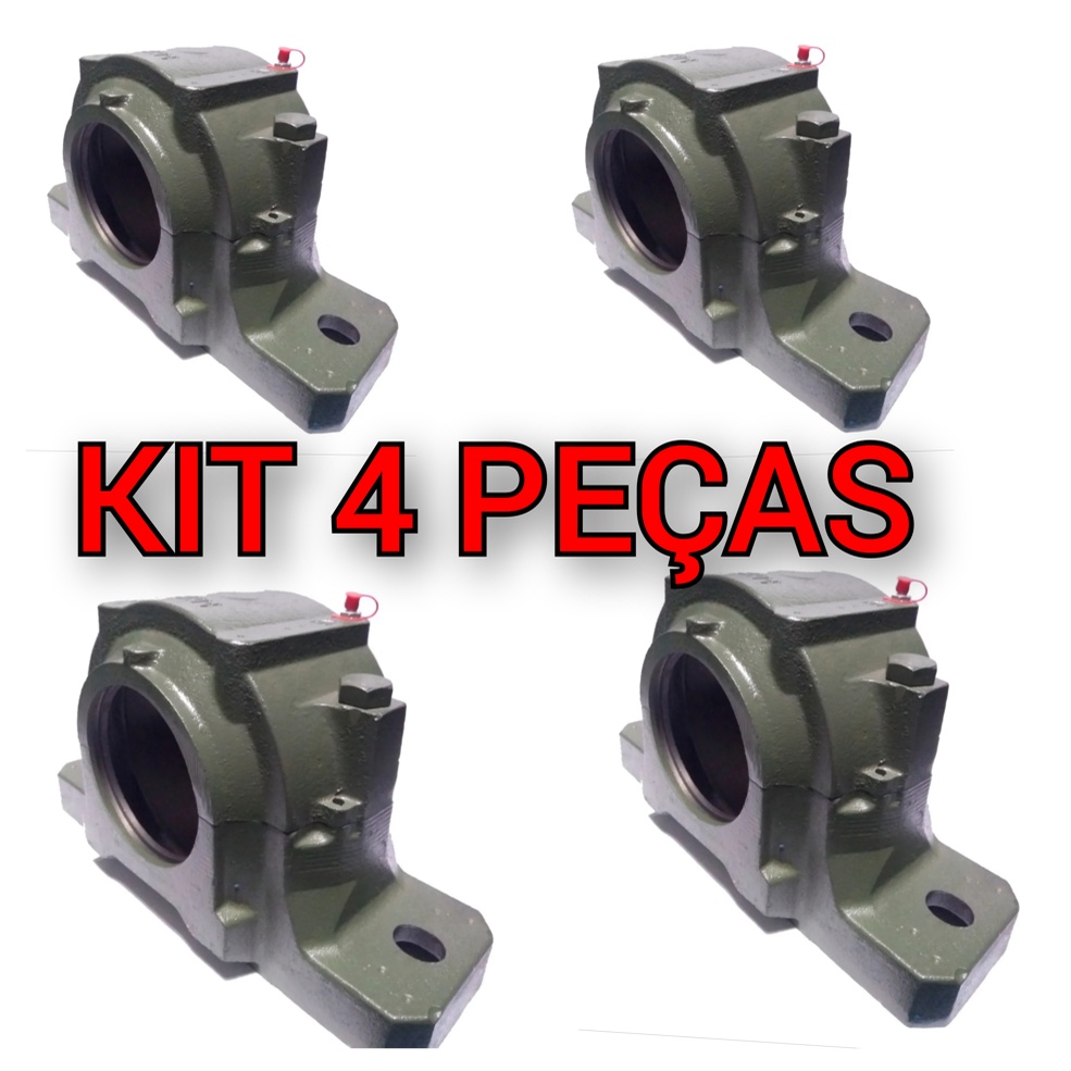 Snh 512/610 Kit C/4 Peças Mancal Bipartido Para Eixo 55mm
