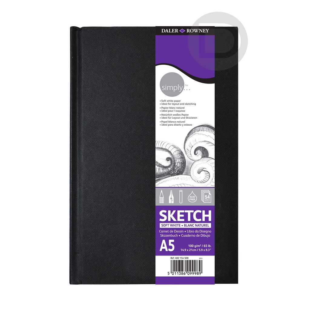 Bloco Sketchbook Dalerrowney 54fls 100g A5 14,9x21cm