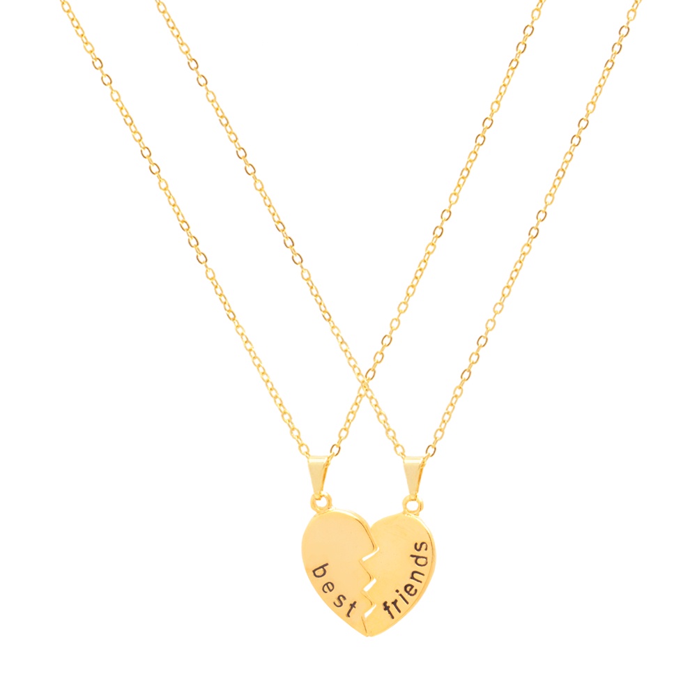 Colar Best Friends Forever Amizade Folheado Ouro 18k - B3