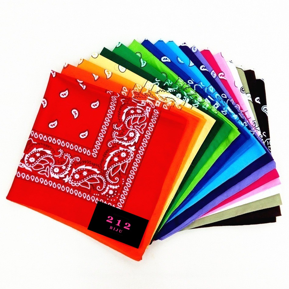 Bandana Lenço Estampada para Cabelo Pescoço Mascara Rock Moda 55*55cm