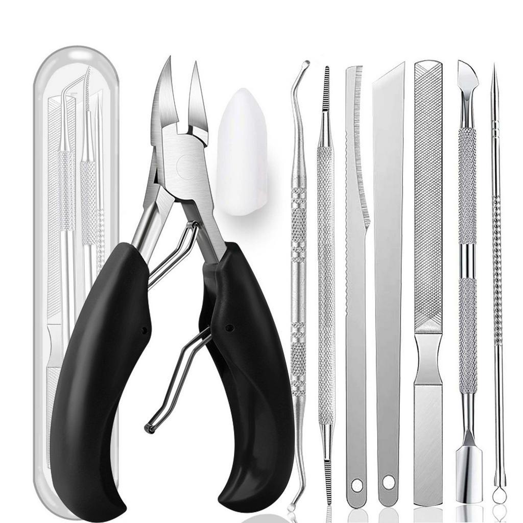 8pcs Corta-Unhas De Aço Inoxidável Para Pele Morta Espessa Pedicure Tesoura De paronychia Conjunto De Unha De Águia Do Dedo Pé Callous Knife Blade Set