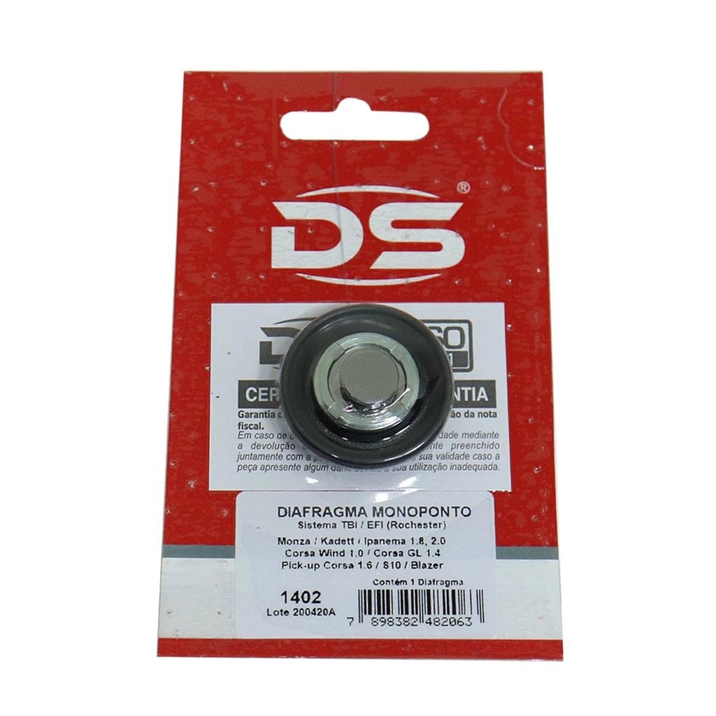 Diafragma do Regulador Pressao de Combustivel Blazer Corsa 1.0 1.4 1.6 Ipanema 1.8 2.0 Kadett Monza S10 Ds1402