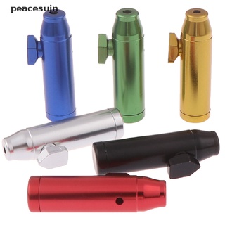 [peacesujn] 1pcs Dispensador De Ronco De Bala Plana De Metal Tipo Reto Snuff Sniffer Snorter