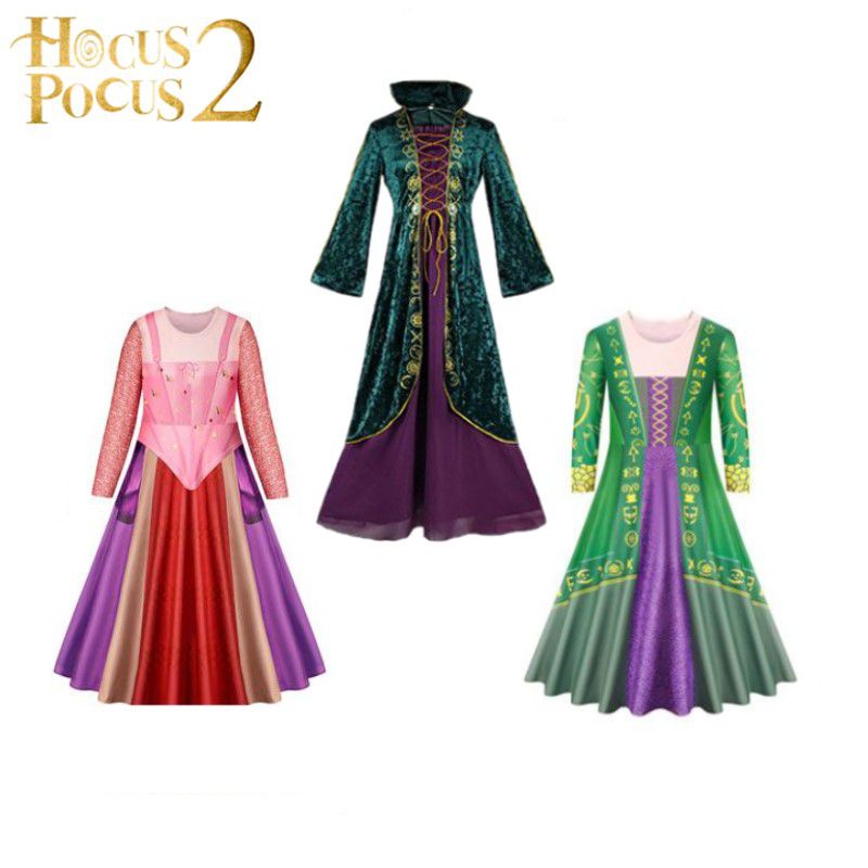 3-5y, Red - Baby / Toddler / Kids / Teen / Adult Sizes Hocus Pocus Witches Sanderson Sisters Costumes Capes 30 Kids Small 