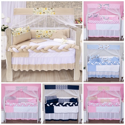 Kit Berço Trança Americano e Nacional 11 Peças Completo