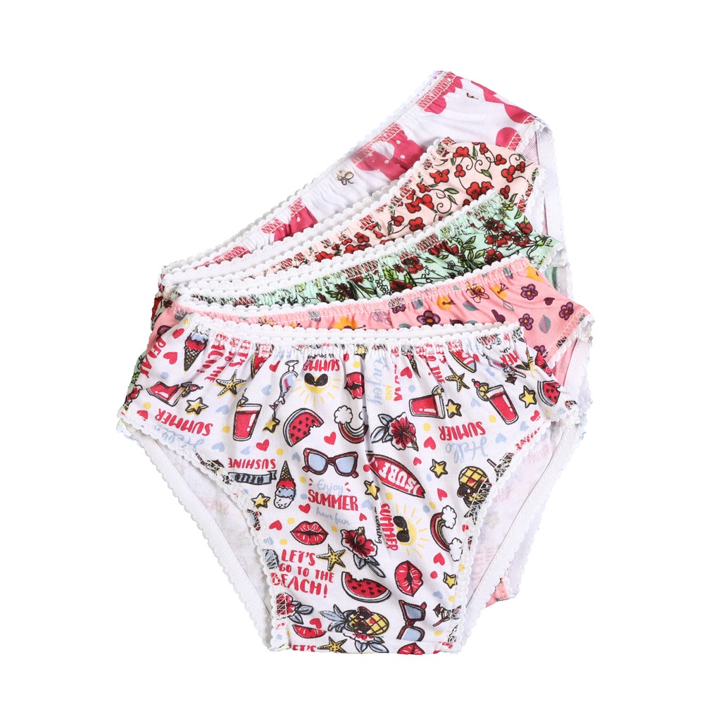 Kit 20 Calcinhas Infantil Bebe Estampada Algodão Elástico Tradicional