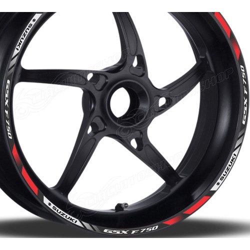 Friso Adesivo Refletivo Roda D10 Moto Suzuki Gsx 750 F 750f