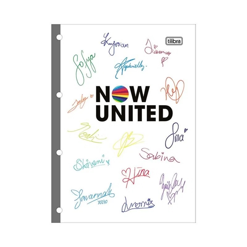 Bloco P/ Fichário Now United 80 Fls Tiliflex