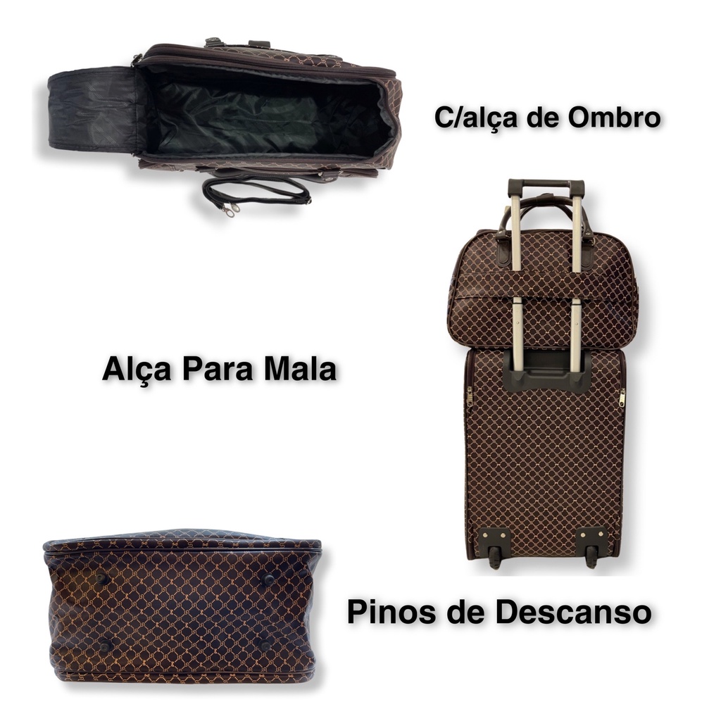 Mala de viagem padrão bordo 10 Kg em couro sintético — imagem 2 de 2