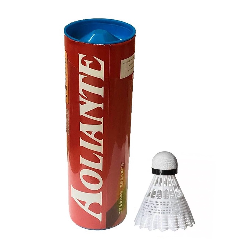 Peteca Badminton de Nylon e Espuma A100 Pack 6 Unidades Aoliante Branco