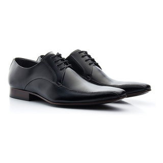 Sapato Social Masculino 100% Couro Clássico Estilo Italiano Cadarço Bigioni