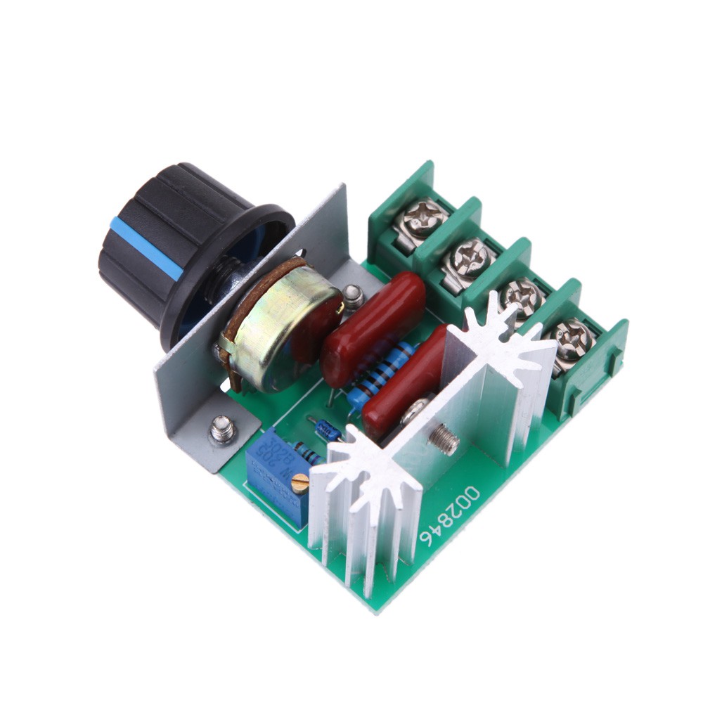 Dimmer rotativo de alta potência CA 2000W em 220V - 1000W em 127V - Bivolt para motores e resistências
