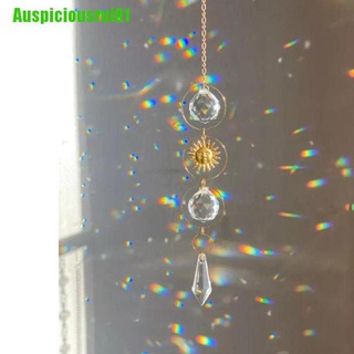 [Auspiciousrui01] Janela De Apanhador De Sol Cristal Decoração Prisma Arco-Íris
