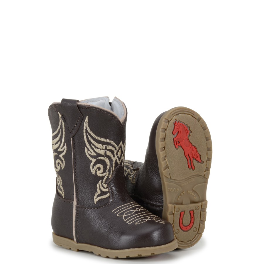 Bota Texana Bebê Baby Infantil Country Super Confortável Em Couro Legítimo