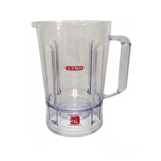 Copo Original sem Conjunto de Lâminas e Tampa Para Liquidificador Arno Power Max 1400 Ln56 e Ln58
