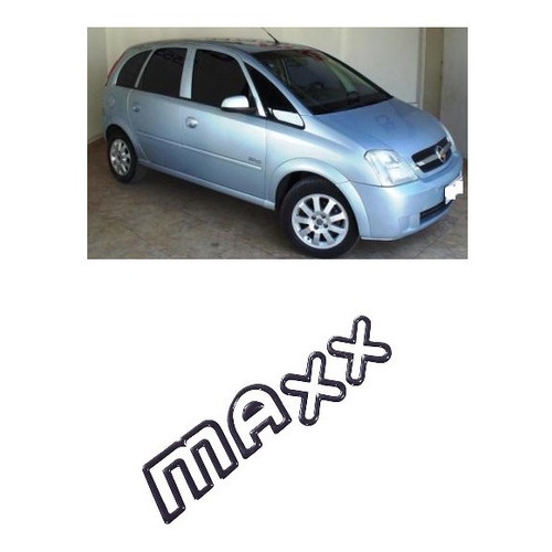 Adesivo Emblema Maxx Resinado Chevrolet Meriva Grafite