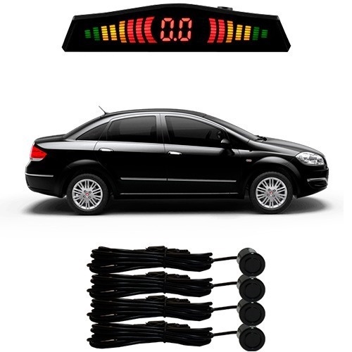 Sensor De Estacionamento Ré Linea Todos Os Modelos Preto em Oferta na Shopee