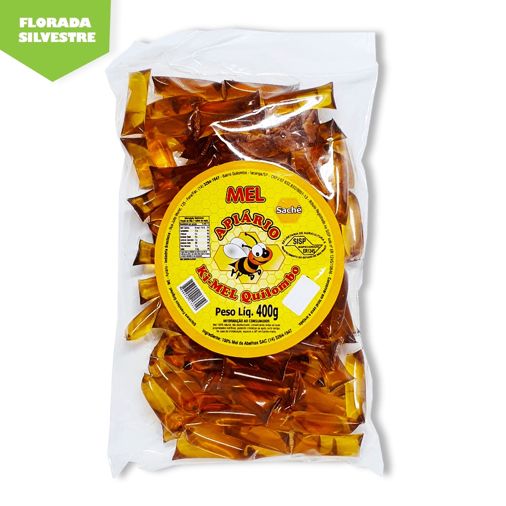 Mel Puro Silvestre - Pacote 400g de sachês em Oferta na Shopee