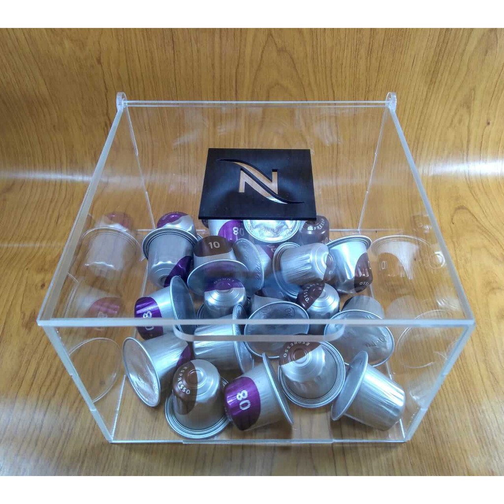 Caixa Acrílica Organizador de Cápsulas Café Nespresso em Oferta na Shopee