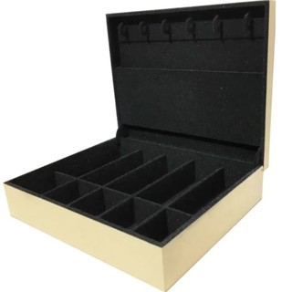 Caixa Organizadora Porta Óculos e Colares Decorativo 35,5X25X8 Madeira MDF