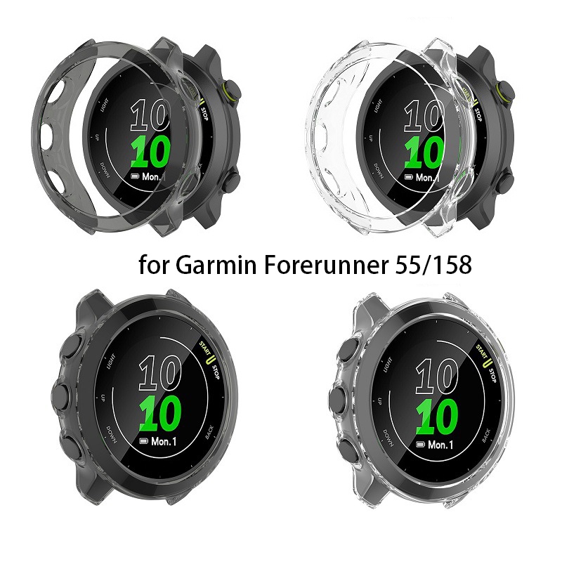 Capa De Celular Flexível De TPU Transparente Para Garmin Forerunner 55 158