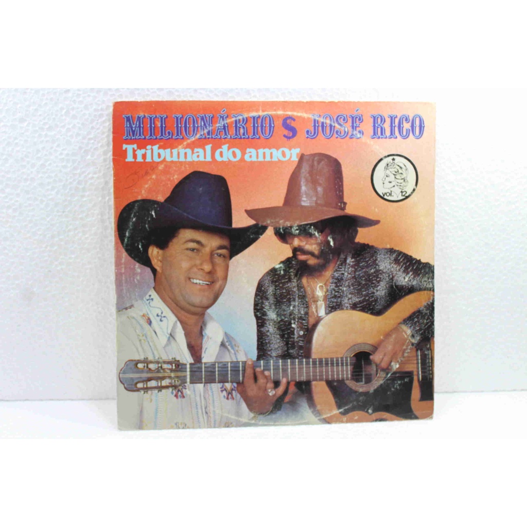 Lp Vinil - Milionario E José Rico Volume 12 Tribunal do Amor