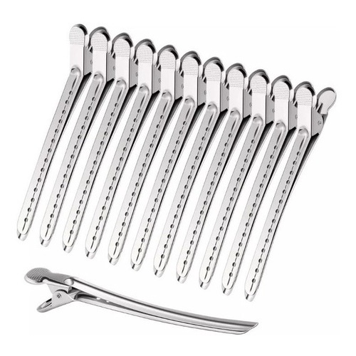 12 Clips Presilha D Bico Pato Metal Crocodilo Grampo Cabelo