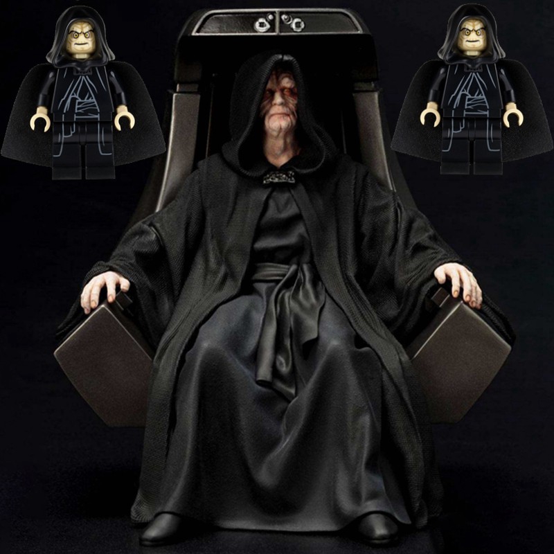 Boneco Sheev Palpatine do Star Wars: A Ascensão Skywalker/Compatível com Lego/Blocos de Construção