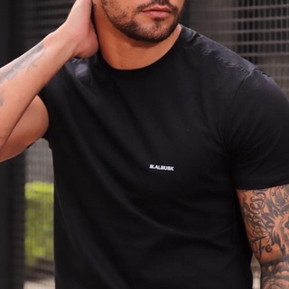Camiseta Masculina Básica M ALMUSK - Várias Cores - 100% Algodão Premium