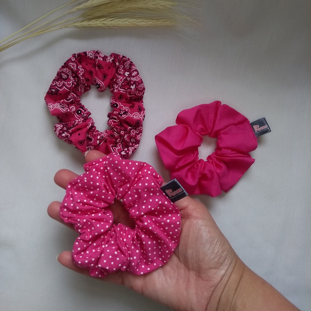 Kit Scrunchie Modelo Basico (Sem Laço) - Coleção Quartzo Rosa