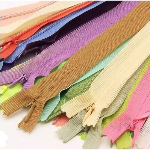 Zíper Invisivel - CORES SORTIDAS - Kit C/ 20 Unidades