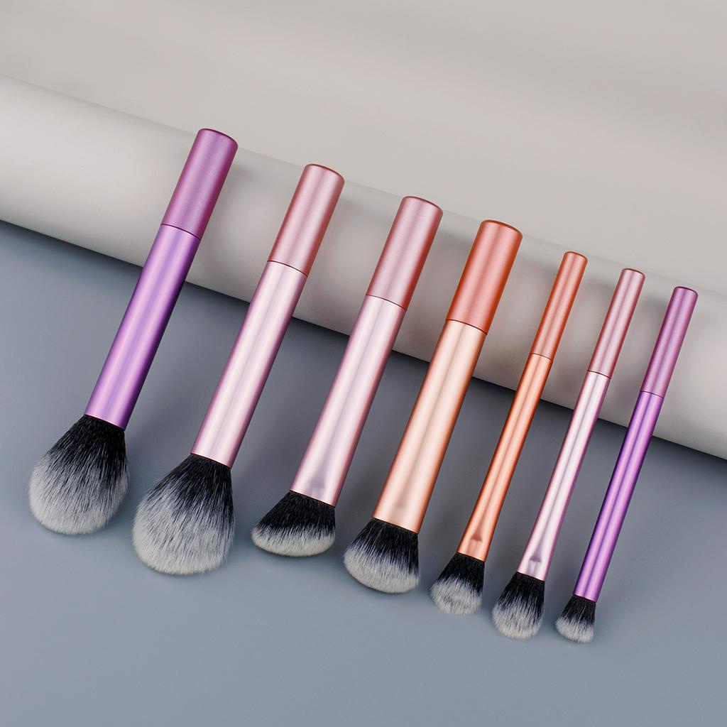 Novo Estilo 7 Big Mac Makeup Brush Set Portable Blush Brush Highlight Brush Ferramenta de Beleza para Iniciantes Adequada para Qualquer Tipo de Pele