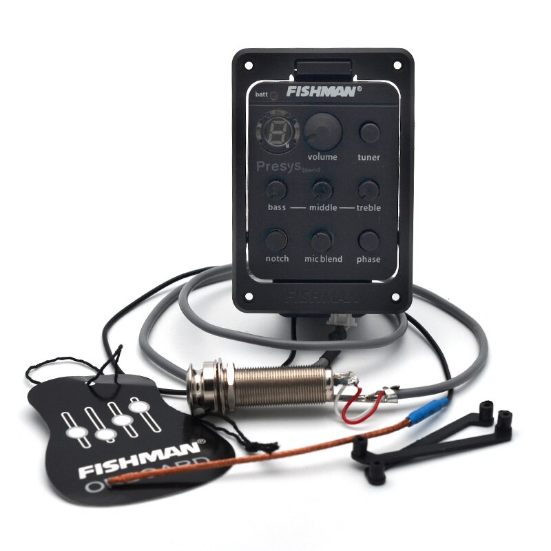Fishman 101/201/301 Presys Blend Preamp Guitarra Acústica Equalizador Tuner Captador ABS De