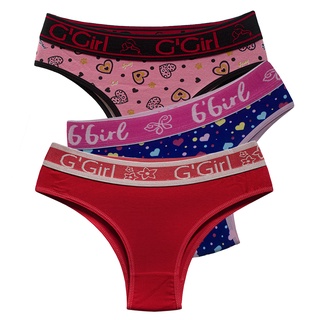 Kit 6 calcinha cós grosso de algodão kit sacoleira