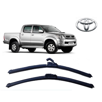 Par Palhetas Limpador De Parabrisa Dianteiro Para Toyota Hilux / SW4 2005 Até 2015