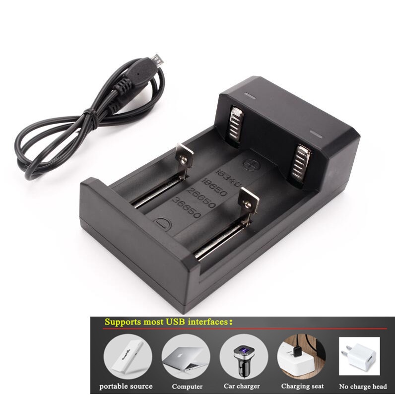 Carregador USB Sofirn Two Bays U22 Para Baterias 16340 18650 21700 26650 - Sports & Outdoors