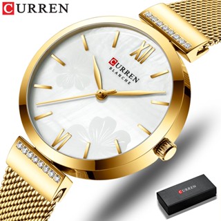 CURREN Women's Dress Watches Top Luxury Brand Ladies Quartz Watch Stainless Steel Mesh Wristwatch Reloj Mujer Beautiful Clock 9067M em Oferta na Shopee