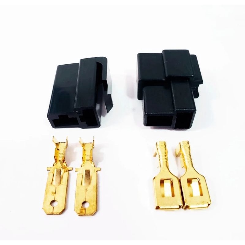 2 kits Conectores 2 Vias com Travas mais Terminais Macho e Fêmea para Caixa Som Automotivo Ótima Qualidade.