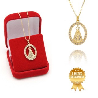 Corrente Nossa Senhora Aparecida Zirconia Folheado Ouro 18k em Oferta na Shopee