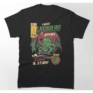 Camiseta Básica Unissex Algodão Comics A Wild Cathulhu