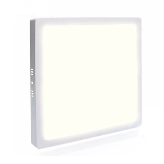 Painel Plafon 12w Led Quadrado Teto Sobrepor Branco Quente Decoração Casa Loja