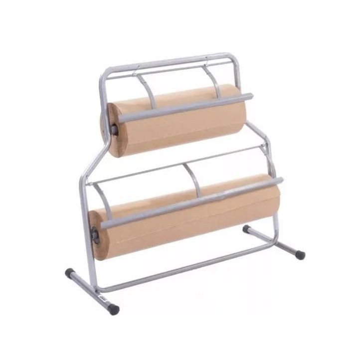 SUPORTE DUPLO PARA BOBINAS DE 40 E 60 CM + 2X BOBINAS KRAFT DE 40 E 60 CM 200 METROS CADA COMERCIO LOJA EMBALAGEM