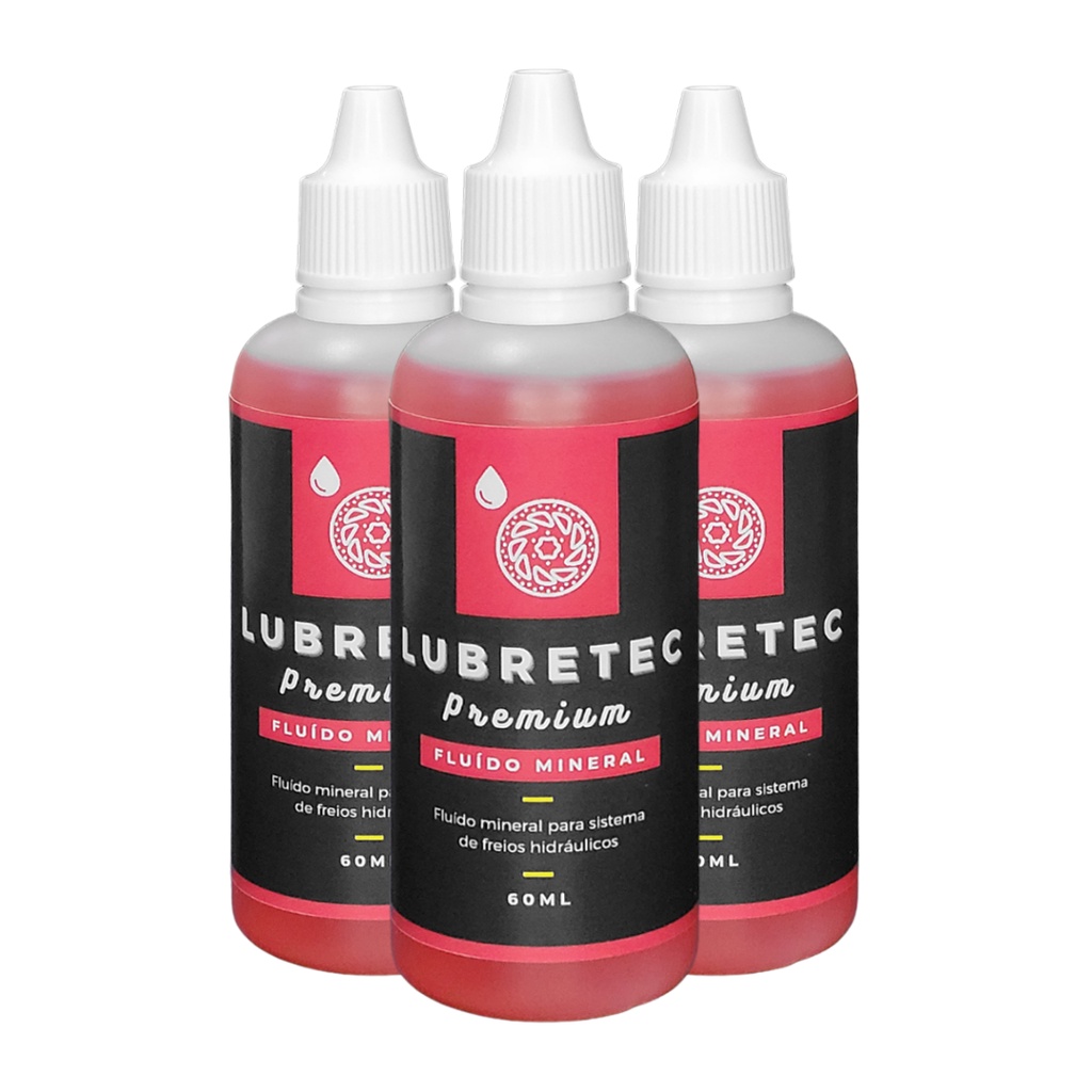Kit 3x Óleo Mineral Lubretec Sangria Freio Hidráulico