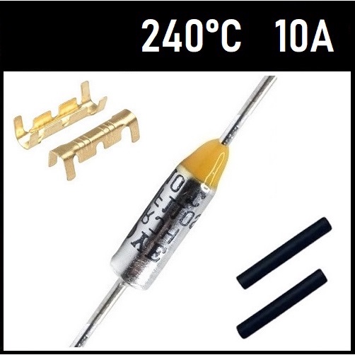 2 Fusível Térmico 10A 240 Graus TF240 240° 240°C 240C 250V