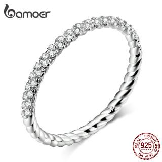 Anel Feminino Bamoer Prata SCR624